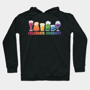 Celebrate Diversity Beer Drinking LGBT Beer Gay Pride Month Hoodie
